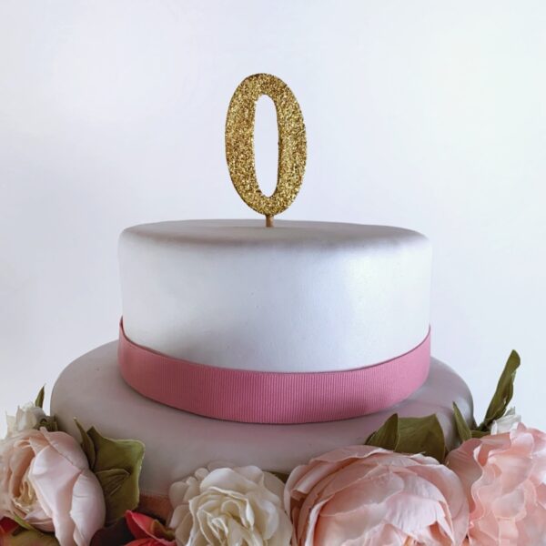 Cake topper numero 0 pronta consegna
