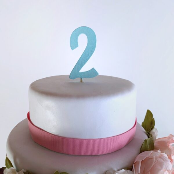 Cake topper numero 2 pronta consegna