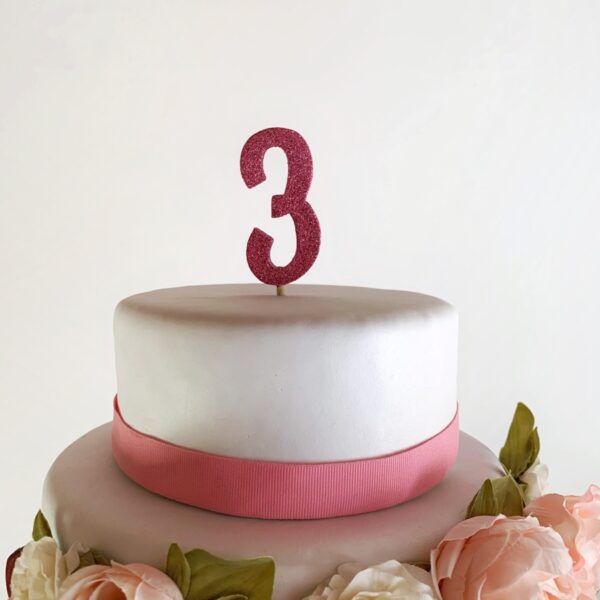 Cake topper numero 3 pronta consegna