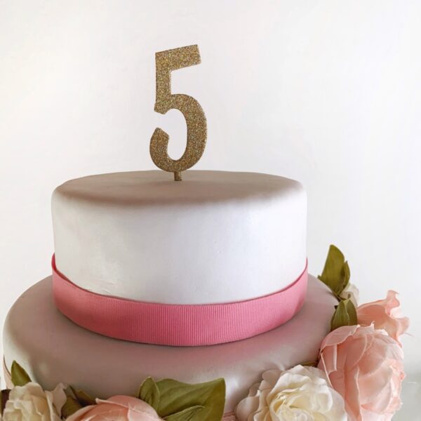 Cake topper numero 5 pronta consegna